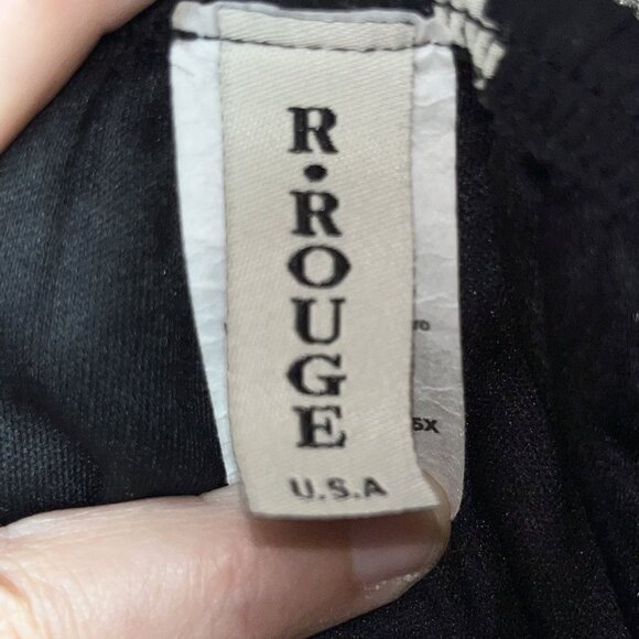 R. Rouge Womens Black & White Flowy Cross Print Goth Boho Tunic Dress fits XL - Picture 5 of 6